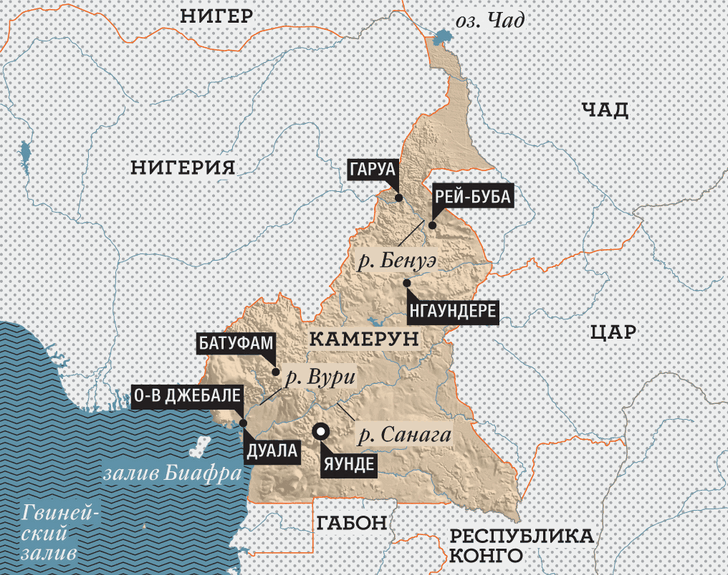 Камерун, карта | Источник: журнал «Вокруг света»