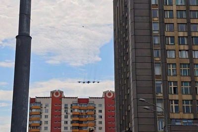 В Москве прошла репетиция авиапарада с триколором