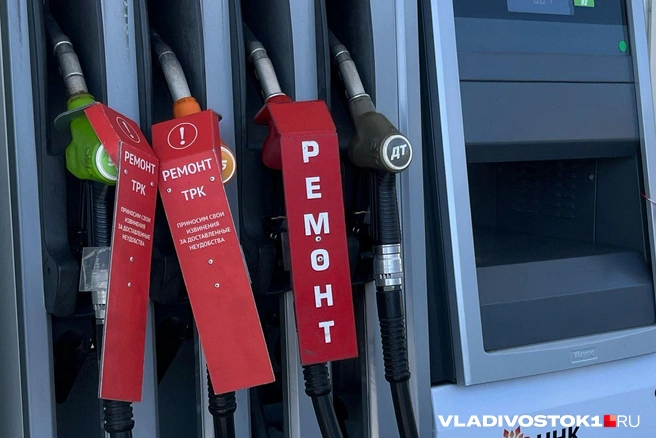 В ряде регионов России на АЗС появились такие таблички | Источник: Елена Буйвол / VLADIVOSTOK1.RU