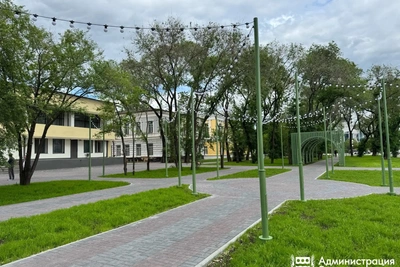 Спортплощадка и сквер появились в Благовещенске