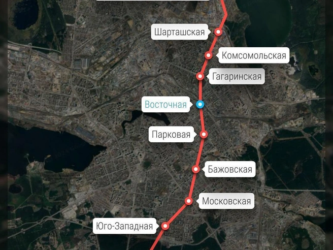 Проект метро, предназначенный для соединения Шарташа, центра, Юго-Запада и Академического района. | Источник: Филипп Сапегин / E1.RU