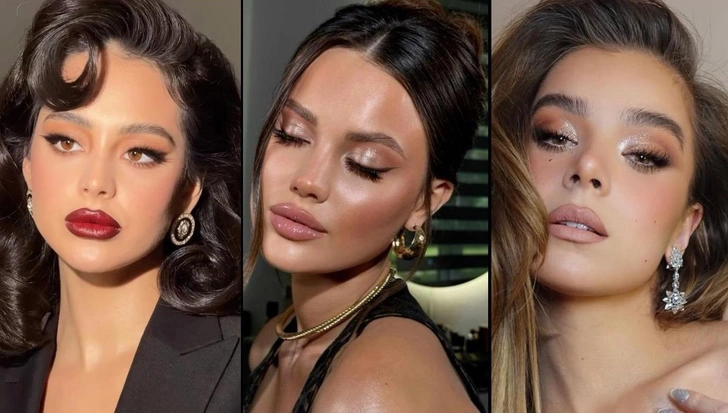 макияж на новый год 2026, новогодний макияж 2026, новогодний макияж, макияж на новый год, легкий макияж на новый год, какой макияж на новый год, новогодняя косметика | Источник: theDay/Pinterest