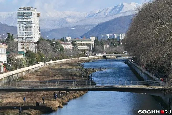 Река Сочи наносила огромный урон городу | Источник: Артур Лебедев / SOCHI1.RU