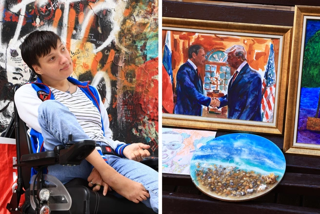 Недавно Екатерина побывала в Москве, корреспонденты MSK1.RU встретились с ней, чтобы увидеть художницу за работой | Источник: Татьяна Спиридонова / MSK1.RU