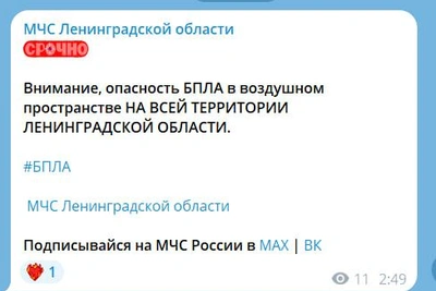 В Ленобласти объявлена воздушная опасность