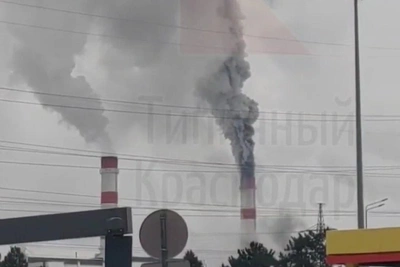 Black smoke spotted over Krasnodar thermal power plant