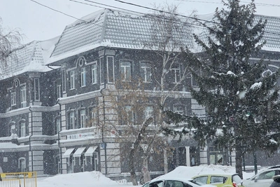 Курган засыпает снегом