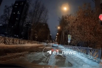 Street flooded near bus station after utility accident