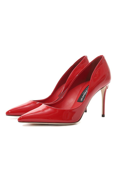 Женские красные кожаные туфли cardinale DOLCE & GABBANA