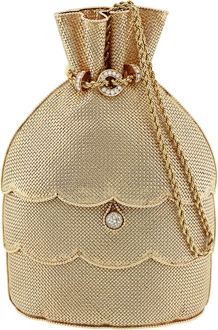 Вечерняя сумочка, cплетенная из золота, Van Cleef & Arpels, 1971 год.