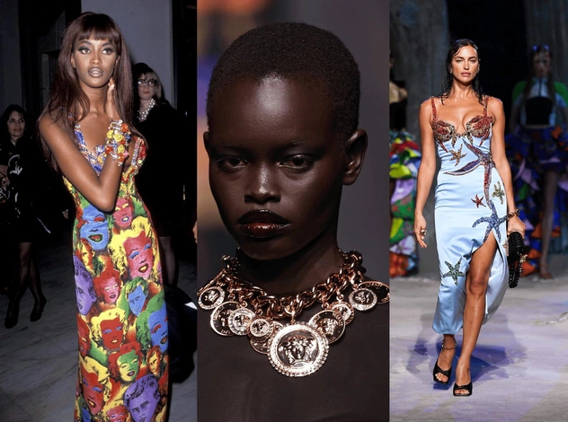 Платье с булавками и вечное золото: культовые вещи Versace, которые мы не забудем