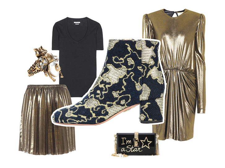 Woman in Gold: 6 праздничных образов, в которых обувь решает все