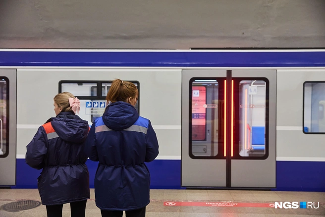 В прошлом году в Новосибирск привезли новые метропоезда «Ермак» | Источник: Александр Ощепков / NGS.RU