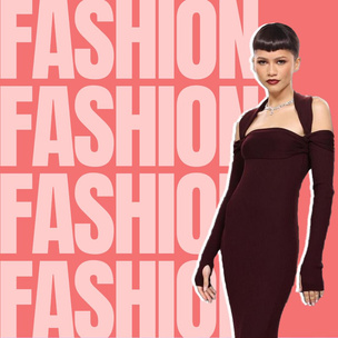 Сливовый — цвет сезона: Зендея появилась на Неделе моды в Париже в невероятном темном платье