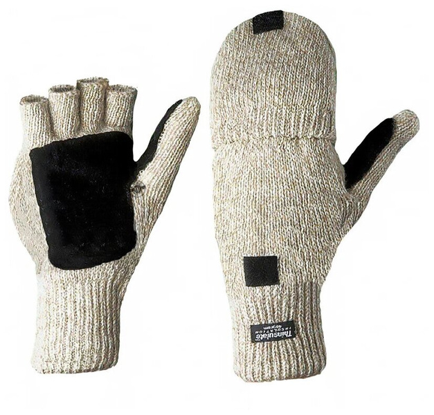 Теплые перчатки-варежки