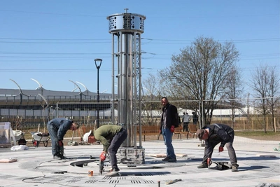 Запуск фонтана на Аллее чернобыльцев стал сюрпризом