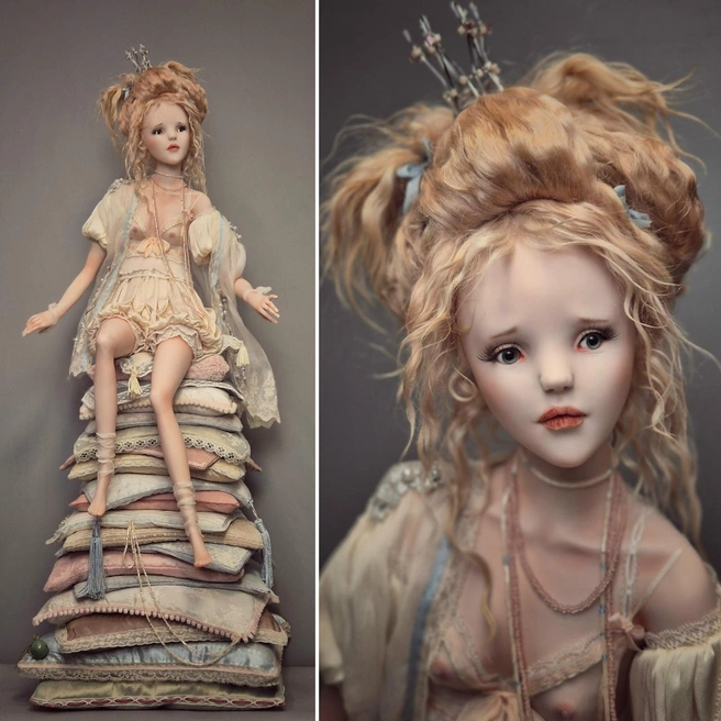 Принцесса на горе подушек словно сошла со страниц знаменитой сказки Андерсена | Источник: Юлия Мотрич / vk.com