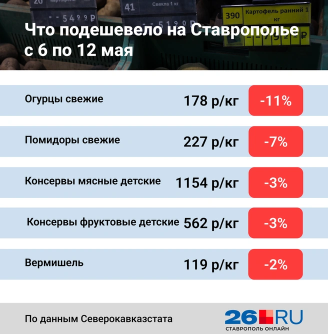 Статистика цен | Источник: Анна Санькова / 26.RU