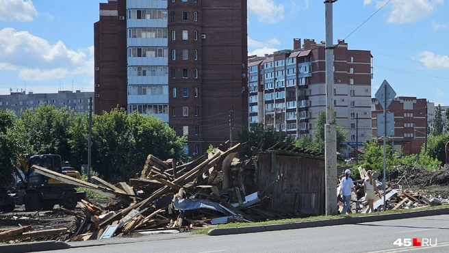 Дом на Пушкина, 54 снесли | Источник: Дарья Никитченко / 45.RU