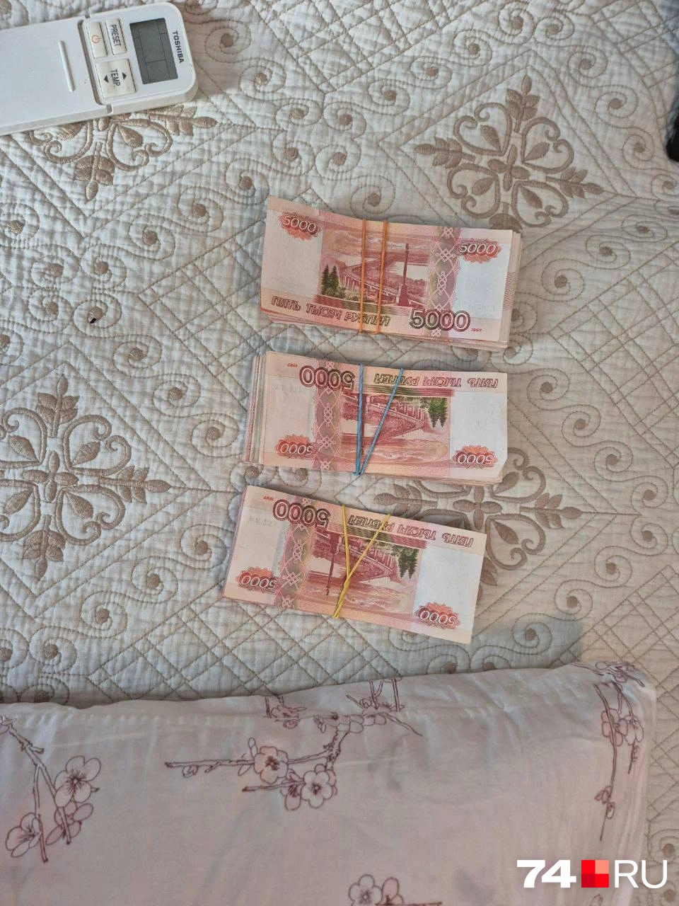 Еще несколько миллионов наличкой сотрудники ФСБ нашли при обыске дома | Источник: читатель 74.RU