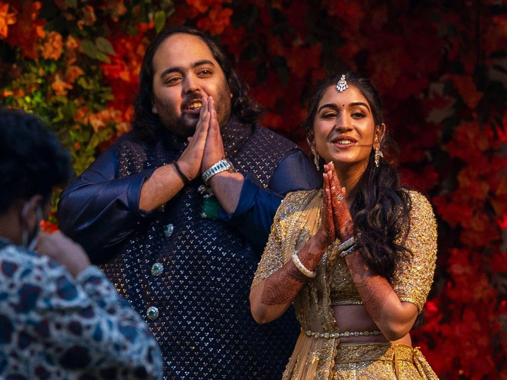 Радхика Мерчант и Анант Амбани на своей помолвке, 19 января 2023