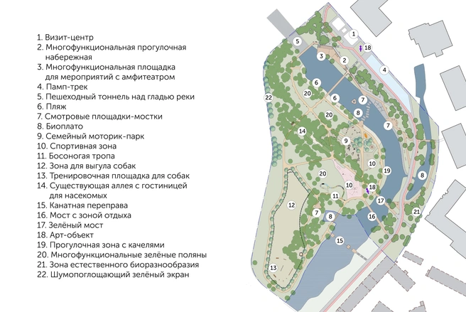 Всего запланировано около 20 зон отдыха, где они будут расположены, можно посмотреть на карте | Источник: PRINZIP