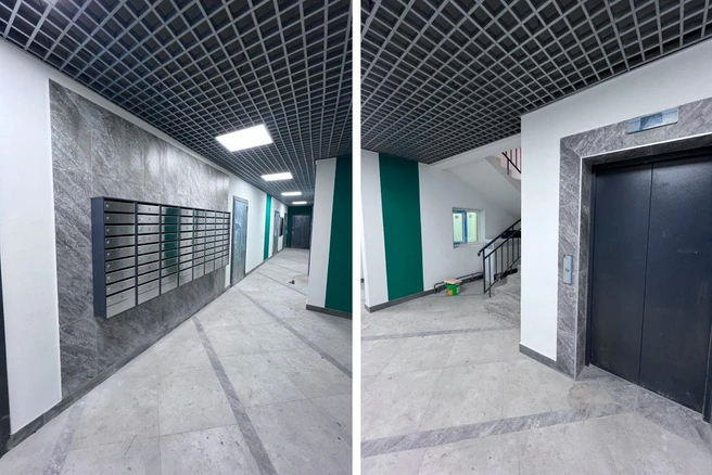 Так выглядит подъезд жилого комплекса. По информации застройщика, он смог продать чуть больше половины квартир | Источник: ЕИСЖС / «Дом.РФ»