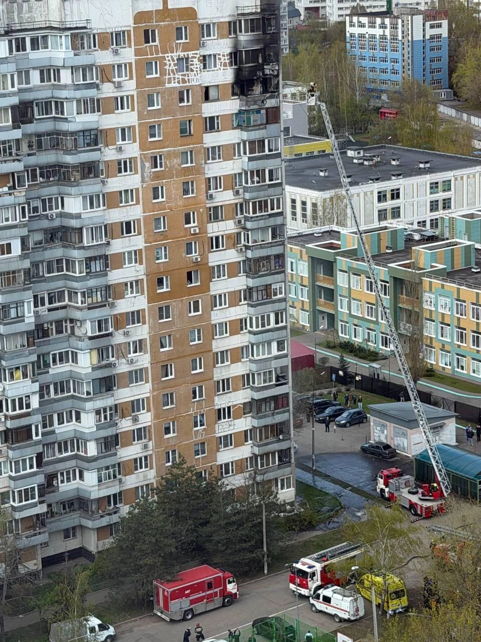 Выгорело несколько балконов | Источник: Мосфид • Новости Москвы / T.me