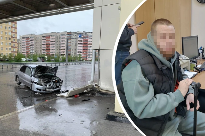 Мужчина сбежал с места аварии | Источник: Госавтоинспекция Тюменской области / Telegram