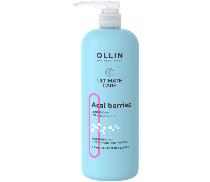 OLLIN ULTIMATE CARE Кондиционер для окрашенных волос с экстрактом ягод асаи, 1000 мл