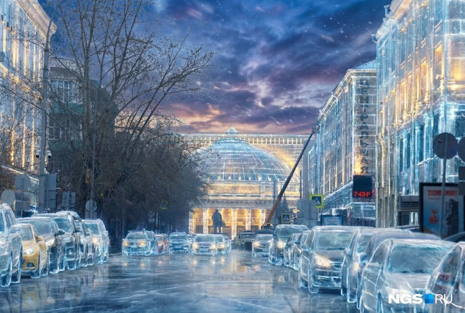 Новосибирский оперный и без того&nbsp;чудо инженерной мысли, а в таком виде и вовсе вошёл бы в какой-нибудь список самых ценных зданий в мире. Вопрос только один: где опять «чешуйки»? | Источник: Андрей Бортко, Юрий Орлов / Городские медиа