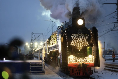 Поезд Деда Мороза остановился в Котласе