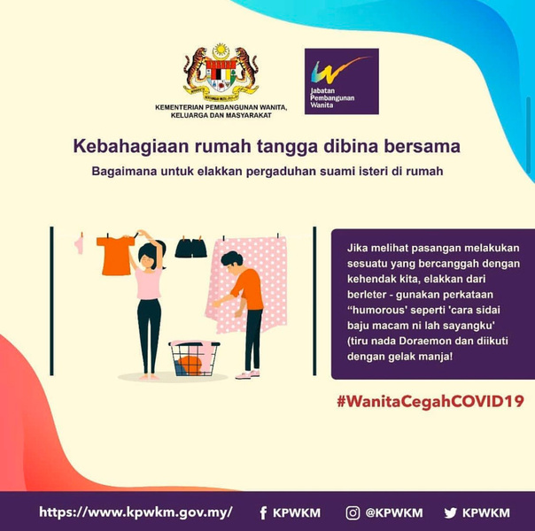 Власти Малайзии дали сексистские советы женщинам, как вести себя с мужьями на карантине