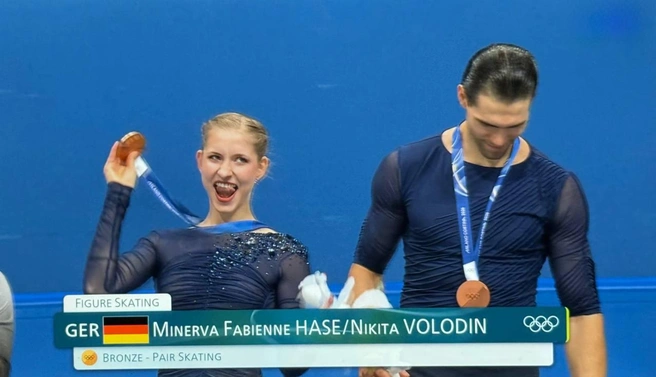 Минерва Фабьенне Хазе и Никита Володин | Источник: Скриншот из трансляции Okko