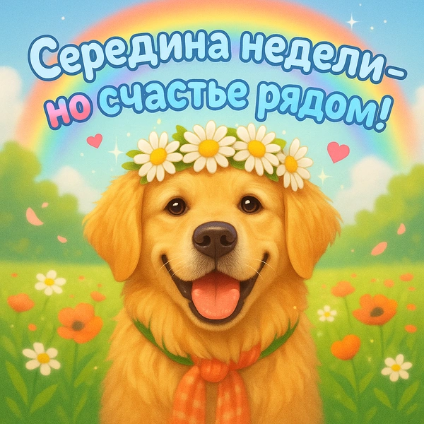 открытка среда, открытка доброй среды, открытки утро среда, открытки с добрым утром среды, открытка доброй летней среды, среда открытки красивые, открытки с летней средой, бесплатные открытки среда, доброй среды открытки красивые | Источник: theDay/DALL-E