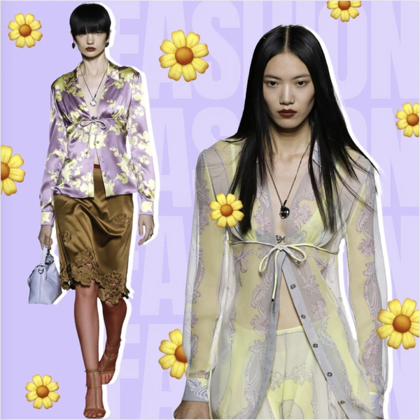Лето 2025 в стиле Versace: повторяем трендовые образы с модного показа | Источник: theGirl