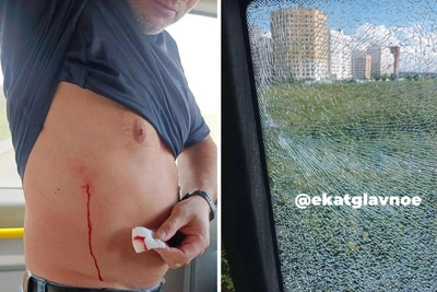 В Екатеринбурге обстрелян автобус, пострадал пассажир