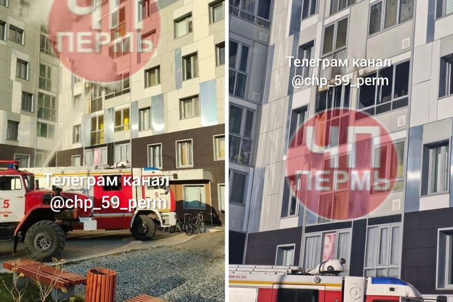 Тушение пожара в «Гулливере» | Источник: ЧП Пермь / T.me/chp_59_perm