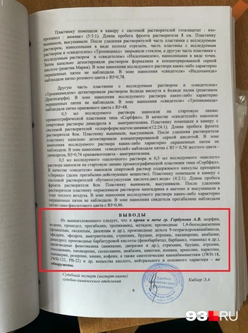 Заключение судмедэксперта из судебного дела | Источник: 93.RU