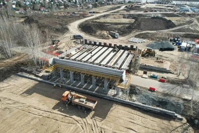 Опубликованы фото строительства Северного обхода под Омском