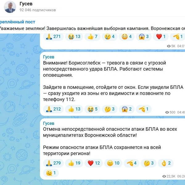 Источник: Губернатор Воронежской области Александр Гусев / max.ru