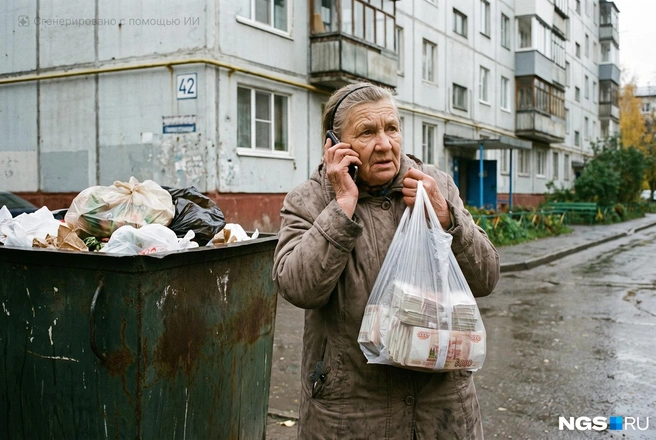 Татьяна Петровна заявила, что передала крупную сумму денег возле мусорного бака | Источник: Филипп Сапегин/Городские медиа