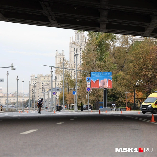 Перекрытия в центре Москвы в ожидании атлетов | Источник: Татьяна Спиридонова / MSK1.RU