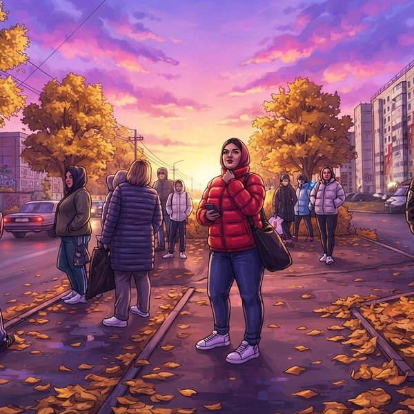 Дождаться маршрутку — та еще миссия | Источник: Полина Авдошина / Городские медиа