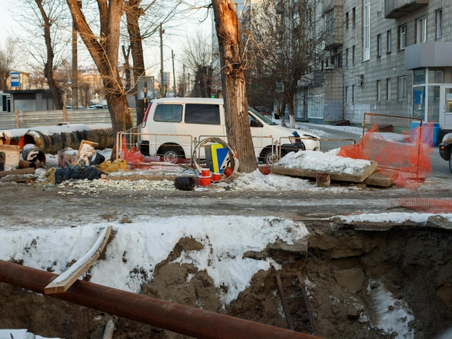 На участке выполнят благоустройство в зимнем варианте | Источник: Андрей Бортко / NGS.RU