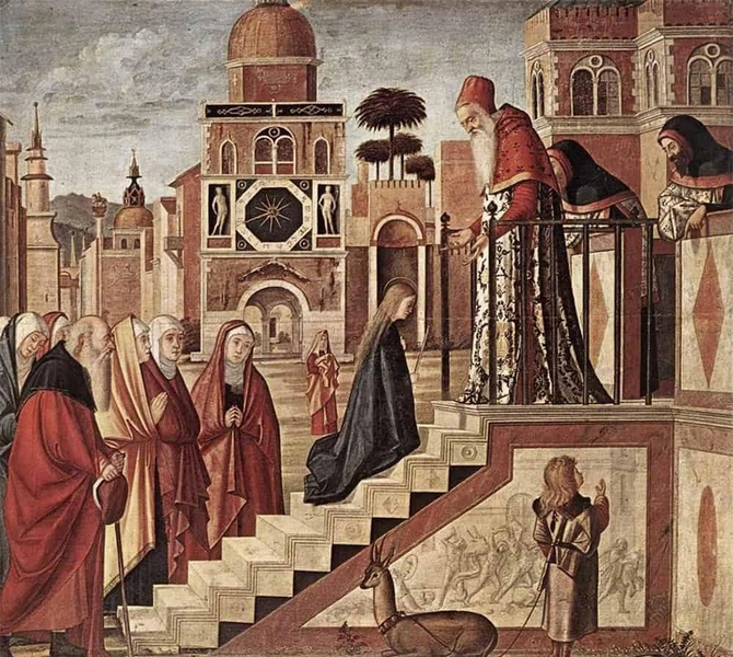 Введение во храм Пресвятой Богородицы: история, значение и традиции праздника | Источник: Витторе Карпаччо. Введение Богородицы во храм.