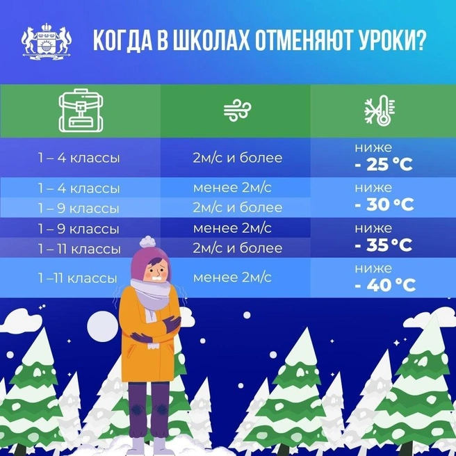 Когда объявляют актировки | Источник: Администрация города Тюмени