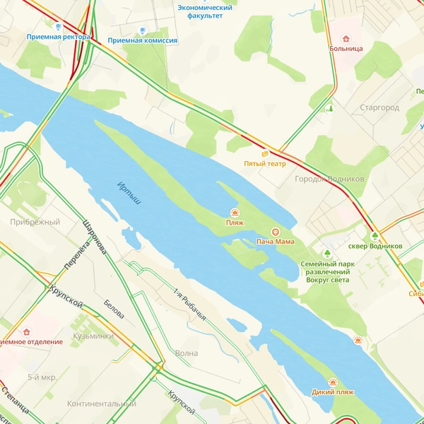 Кто-то написал, что возле Метромоста произошла авария | Источник: 2gis.ru
