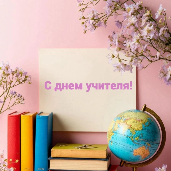 Открытка ко Дню учителя, поздравление ко дню учителя, поздравление ко дню учителя от класса, красивое поздравление ко дню учителя, оригинальное поздравление ко дню учителя, Какого числа День учителя, открытки ко дню учителя, поздравление с днем учителя | Источник: Шедеврум