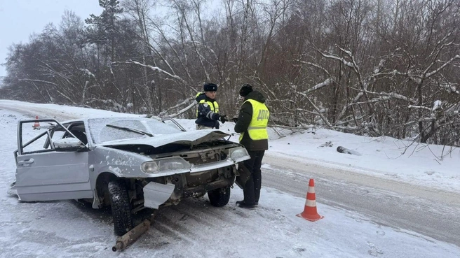 Водителя Lada госпитализировали | Источник: Госавтонспекция Свердловской области